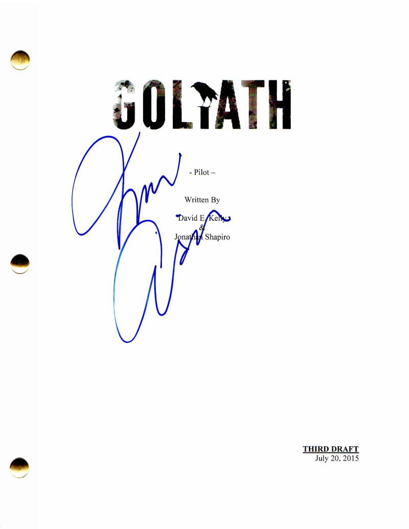 NINA ARIANDA SIGNED AUTOGRAPH - GOLIATH FULL PILOT SCRIPT - BILLY BOB THORNTON