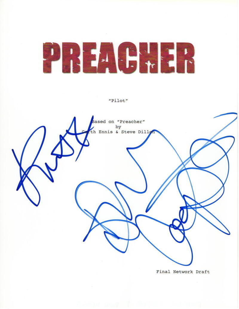 DOMINIC COOPER & RUTH NEGGA SIGNED AUTOGRAPH - PREACHER FULL PILOT SCRIPT