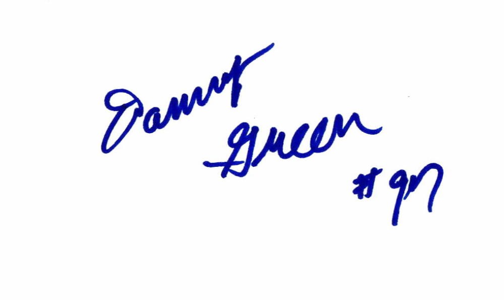 DANNY GREEN SIGNED AUTOGRAPH - INDEX CARD - NORTH CAROLINA , SAN ANTONIO SPURS