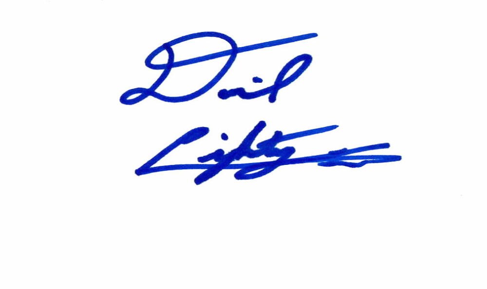 DAVID LIGHTY SIGNED AUTOGRAPH - INDEX CARD - OHIO STATE BUCKEYES LEGEND