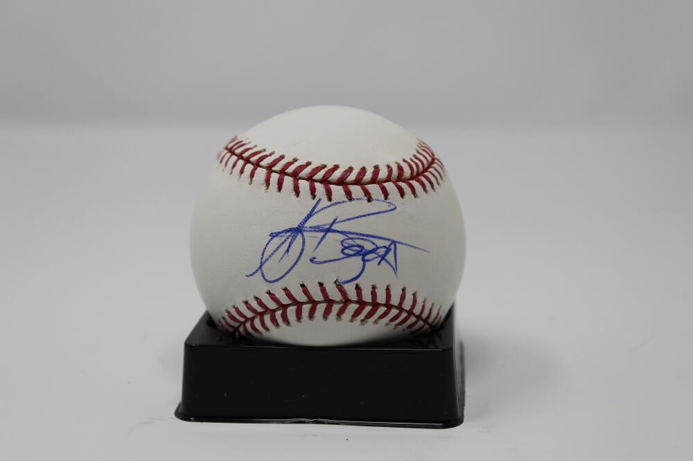 AJ BURNETT SIGNED AUTOGRAPH OFFICIAL MAJOR LEAGUE BASEBALL - WS CHAMPION PSA