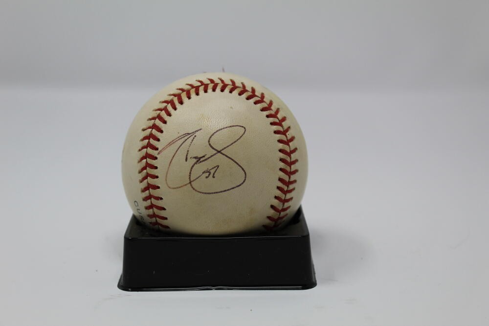RANDY JOHNSON SIGNED AUTOGRAPH ONLB BASEBALL - PERFECT GAME, LEGEND, HOF PSA