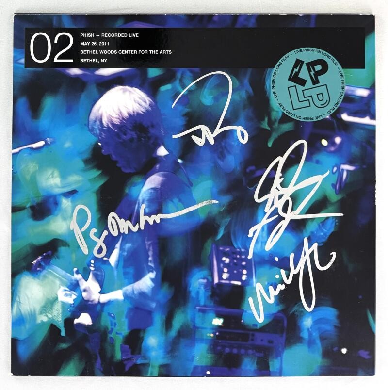 Phish Band Signed Autograph Live Album Record - Jon Fishman Trey Mike Page COA