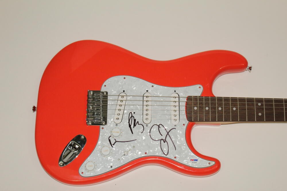 INTERPOL (x3) SIGNED AUTOGRAPH FENDER BRAND ELECTRIC GUITAR - PAUL BANKS +2 PSA