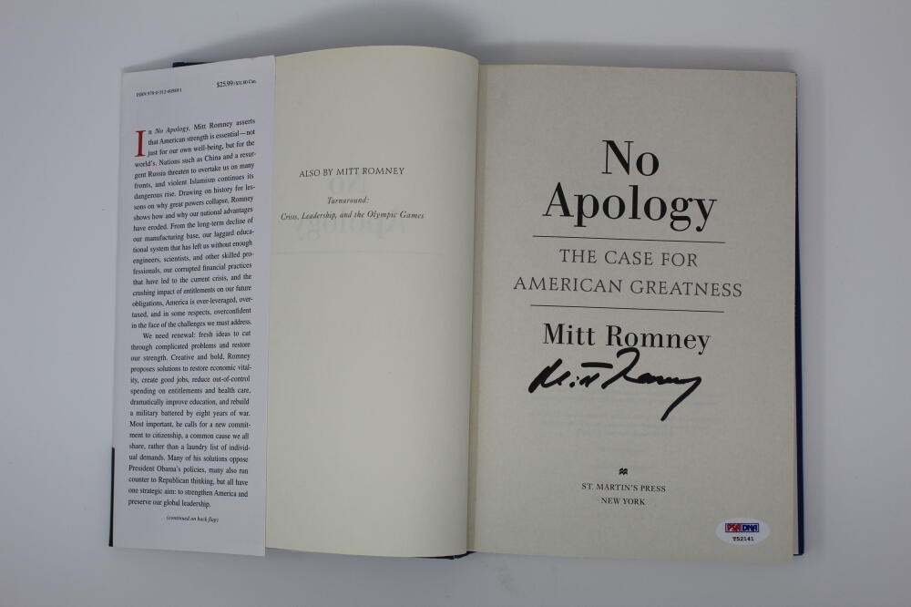 SENATOR MITT ROMNEY SIGNED AUTOGRAPH 