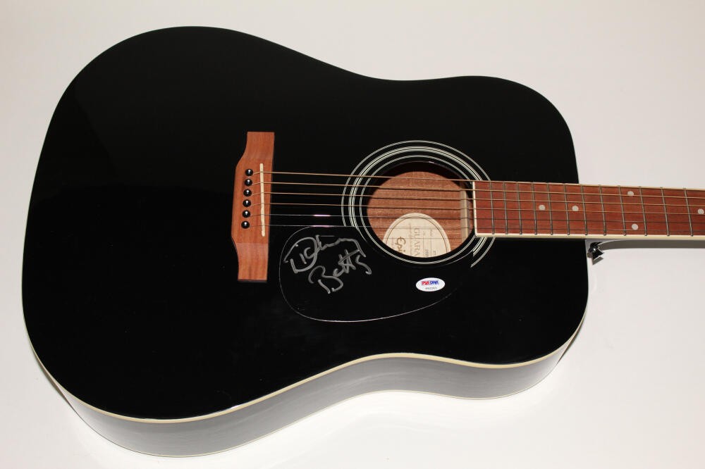 DICKEY BETTS SIGNED AUTOGRAPH GIBSON EPIPHONE ACOUSTIC GUITAR ALLMAN BROTHER PSA