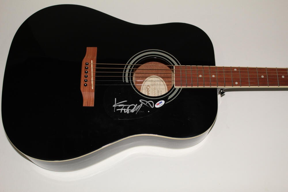KT TUNSTALL SIGNED AUTOGRAPH GIBSON EPIPHONE ACOUSTIC GUITAR – TIGER SUIT PSA COLLECTIBLE MEMORABILIA