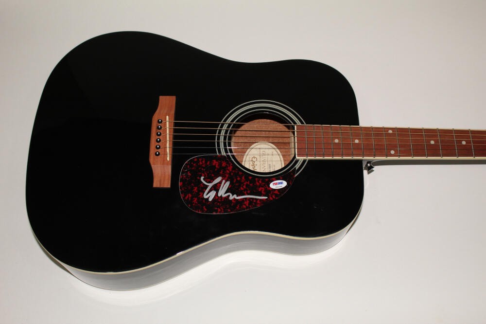 LINDSEY BUCKINGHAM SIGNED AUTOGRAPH GIBSON EPIPHONE ACOUSTIC GUITAR - PSA