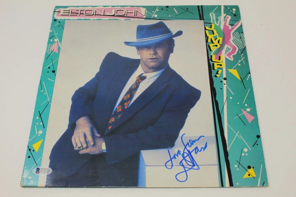SIR ELTON JOHN SIGNED AUTOGRAPH ALBUM VINYL RECORD - JUMP UP! ROCKETMAN, BECKETT