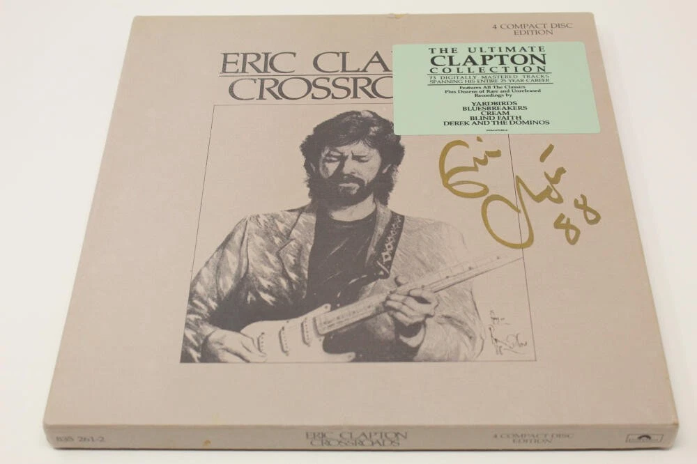 ERIC CLAPTON SIGNED AUTOGRAPH CROSSROADS CD COLLECTION FULL SIGNATURE JSA & REAL