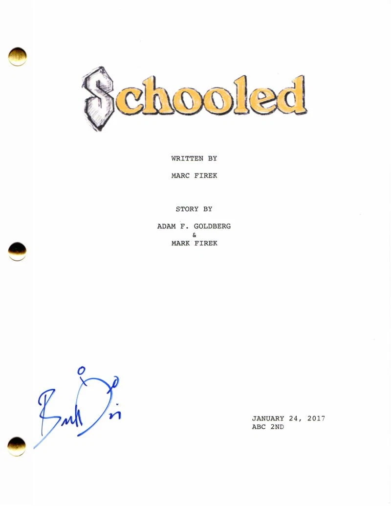 BRETT DIER SIGNED AUTOGRAPH SCHOOLED FULL PILOT SCRIPT - JANE THE VIRGIN STUD