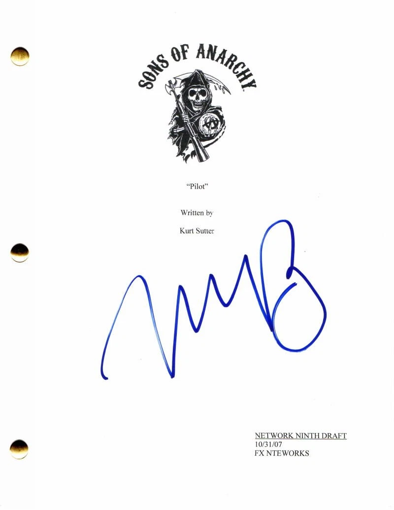 MARK BOONE JUNIOR SIGNED AUTOGRAPH SONS OF ANARCHY FULL PILOT SCRIPT - BOBBY