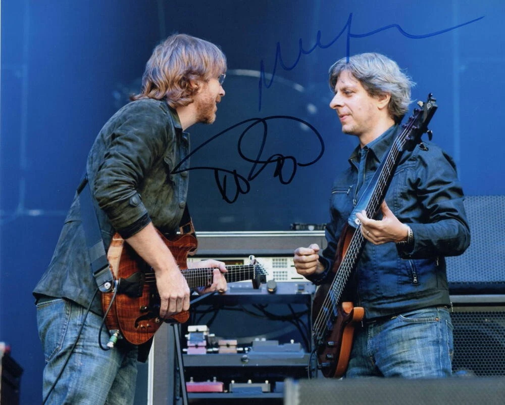 TREY ANASTASIO & MIKE GORDON DUAL SIGNED AUTOGRAPH 8X10 PHOTO - PHISH, FARMHOUSE