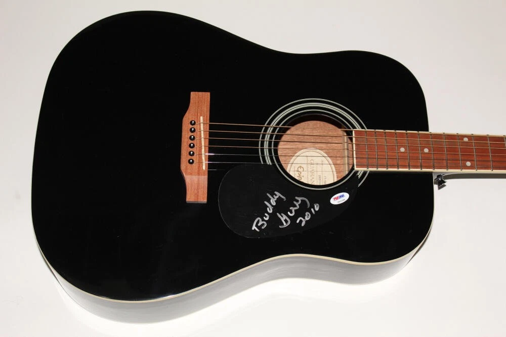 BUDDY GUY SIGNED AUTOGRAPH GIBSON EPIPHONE ACOUSTIC GUITAR - BLUES LEGEND, PSA