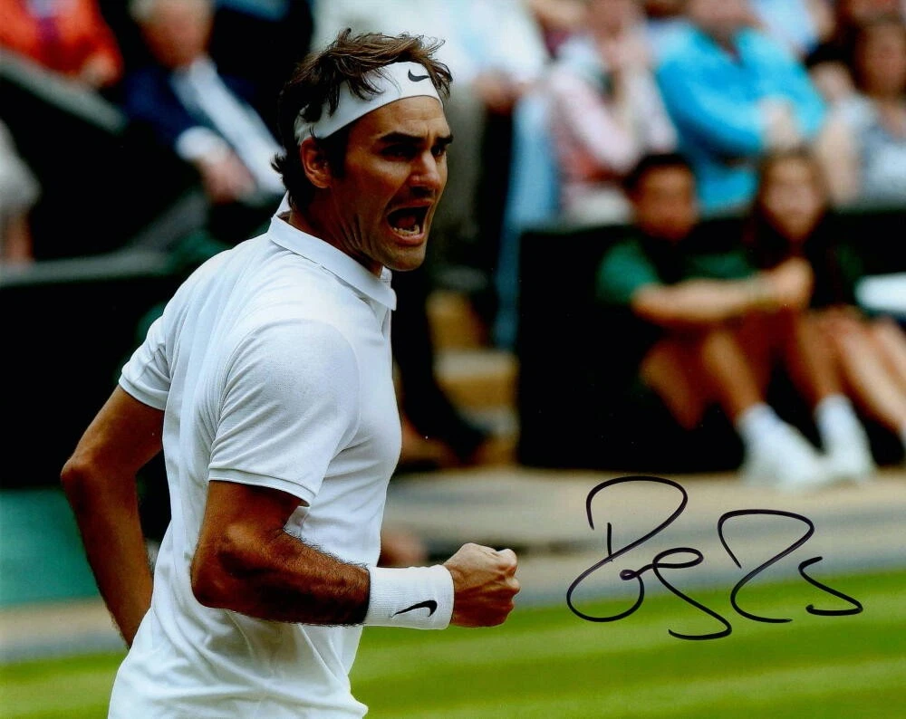 ROGER FEDERER SIGNED AUTOGRAPH 8X10 PHOTO - GREATEST OF ALL TIME, TENNIS LEGEND