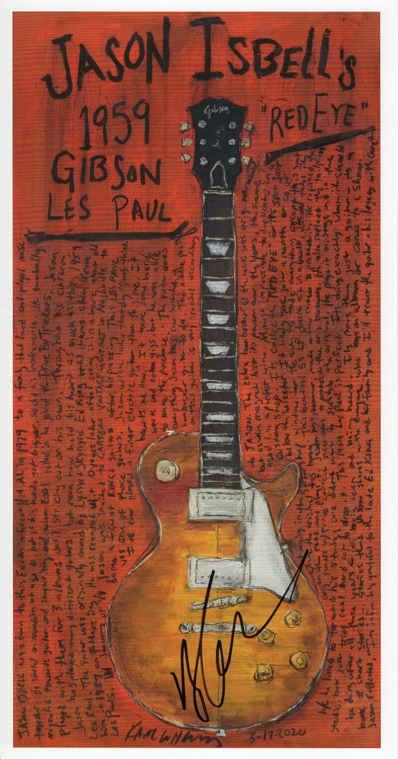 JASON ISBELL SIGNED AUTOGRAPH MINI POSTER - SOUTHERN ROCK GRAMMY WINNER, ACOA