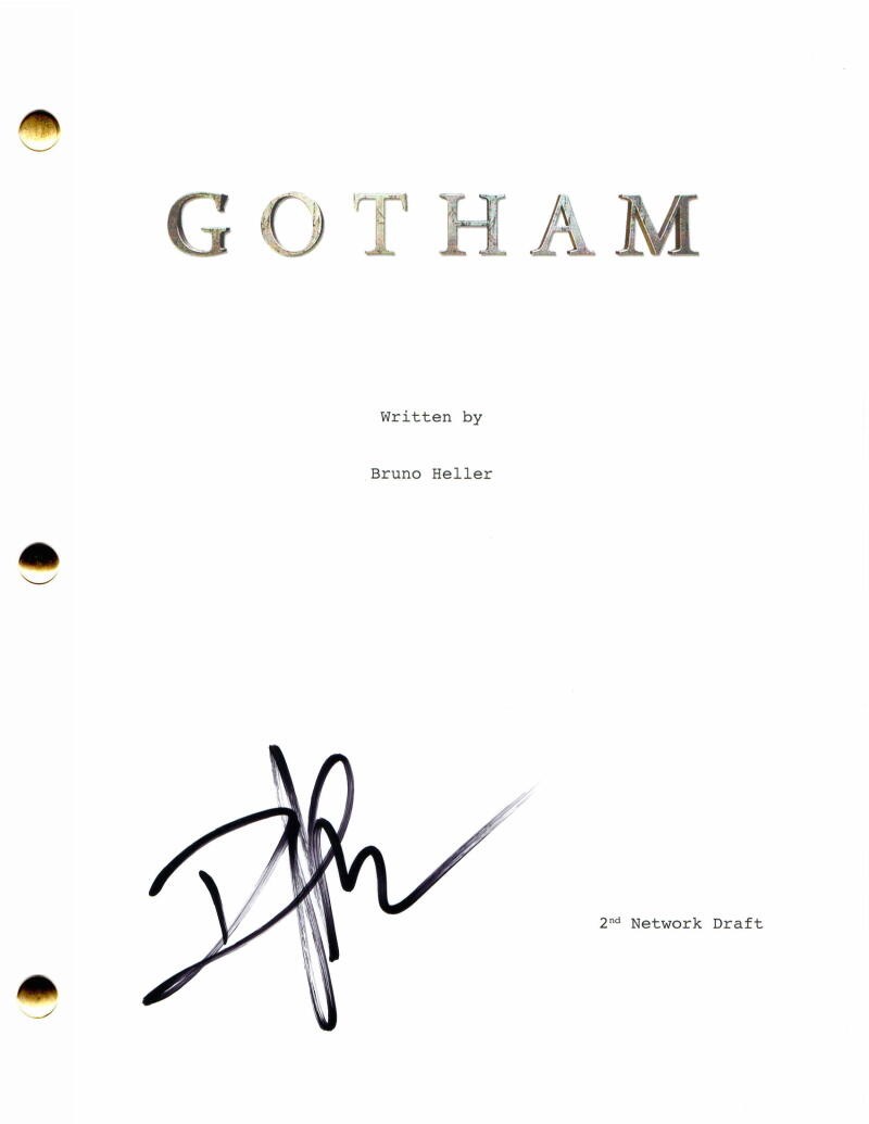 DAVID MAZOUZ SIGNED AUTOGRAPH GOTHAM FULL PILOT SCRIPT - BRUCE WAYNE, BATMAN