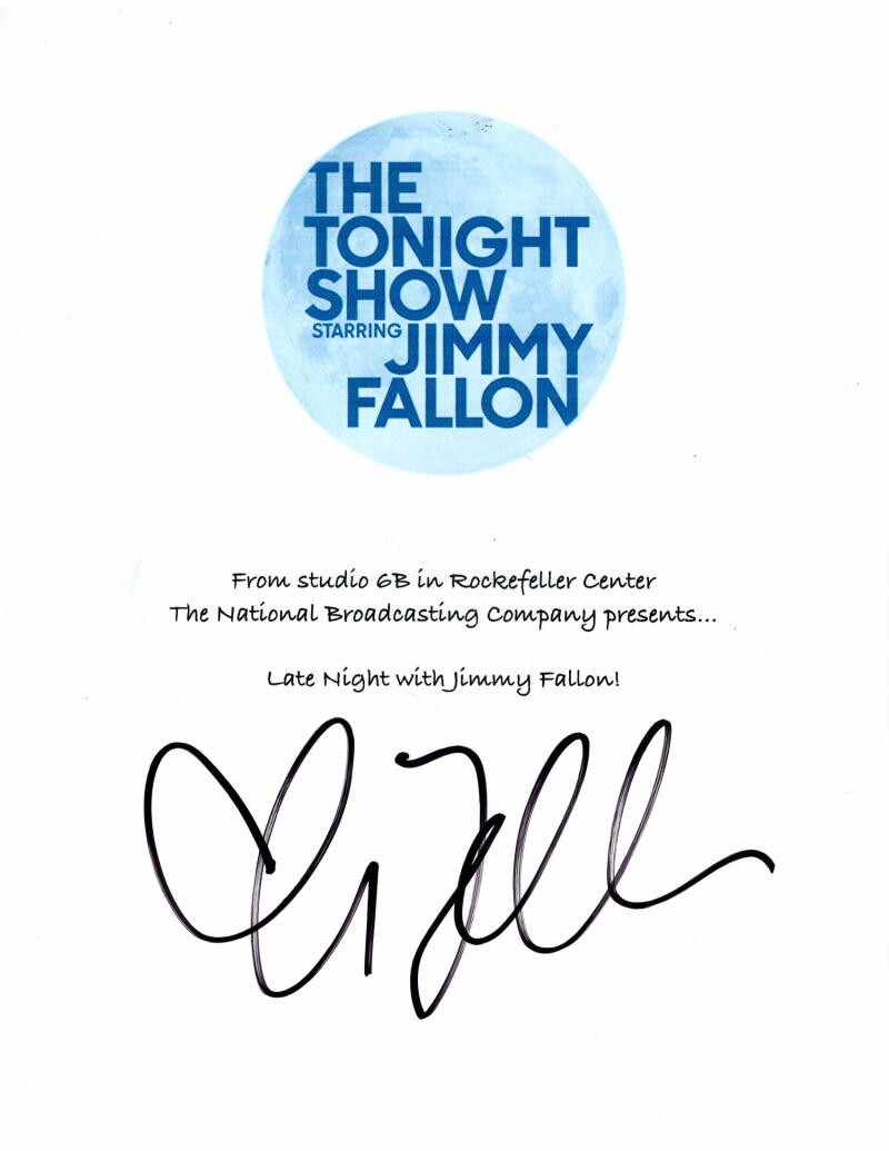 JIMMY FALLON SIGNED AUTOGRAPH LATE NIGHT JIMMY FALLON CUSTOM POSTER TONIGHT SHOW