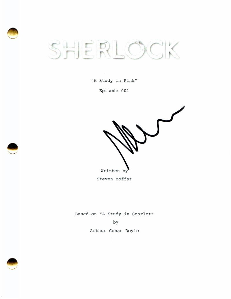 MARTIN FREEMAN SIGNED AUTOGRAPH SHERLOCK PILOT SCRIPT - BENEDICT CUMBERBATCH