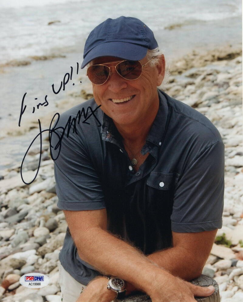 JIMMY BUFFETT SIGNED AUTOGRAPH 8X10 PHOTO - MARGARITAVILLE LEGEND, VERY RARE PSA