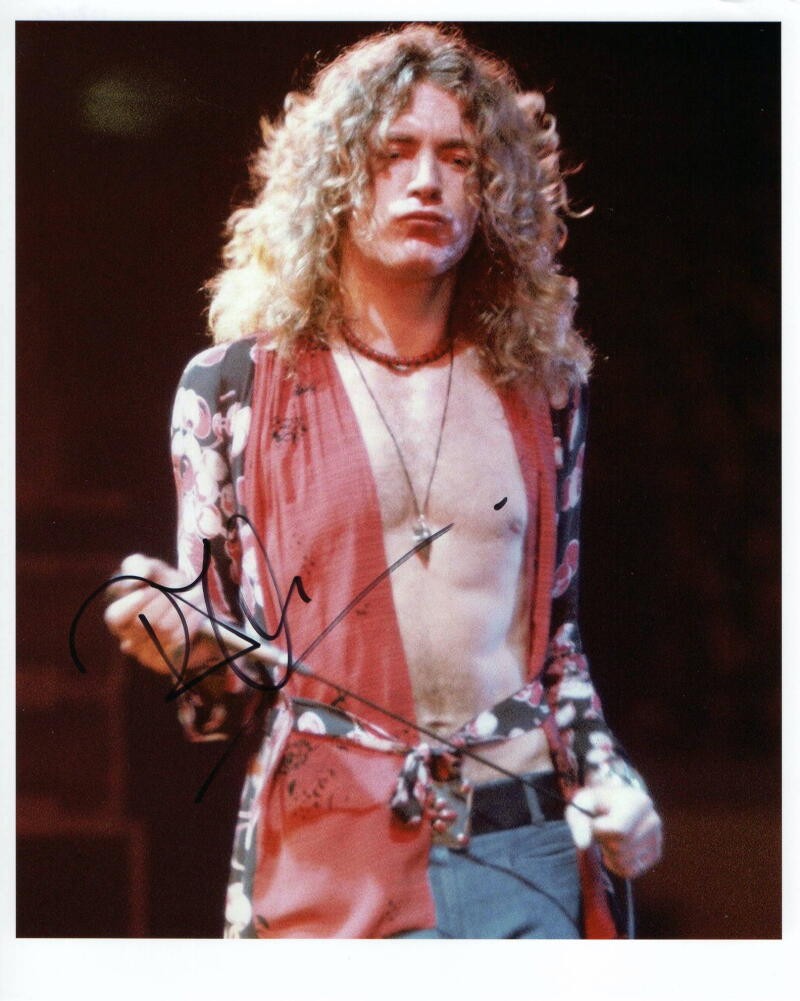 ROBERT PLANT SIGNED AUTOGRAPH 8X10 PHOTO - LED ZEPPELIN SHITLESS SINGER, RARE!