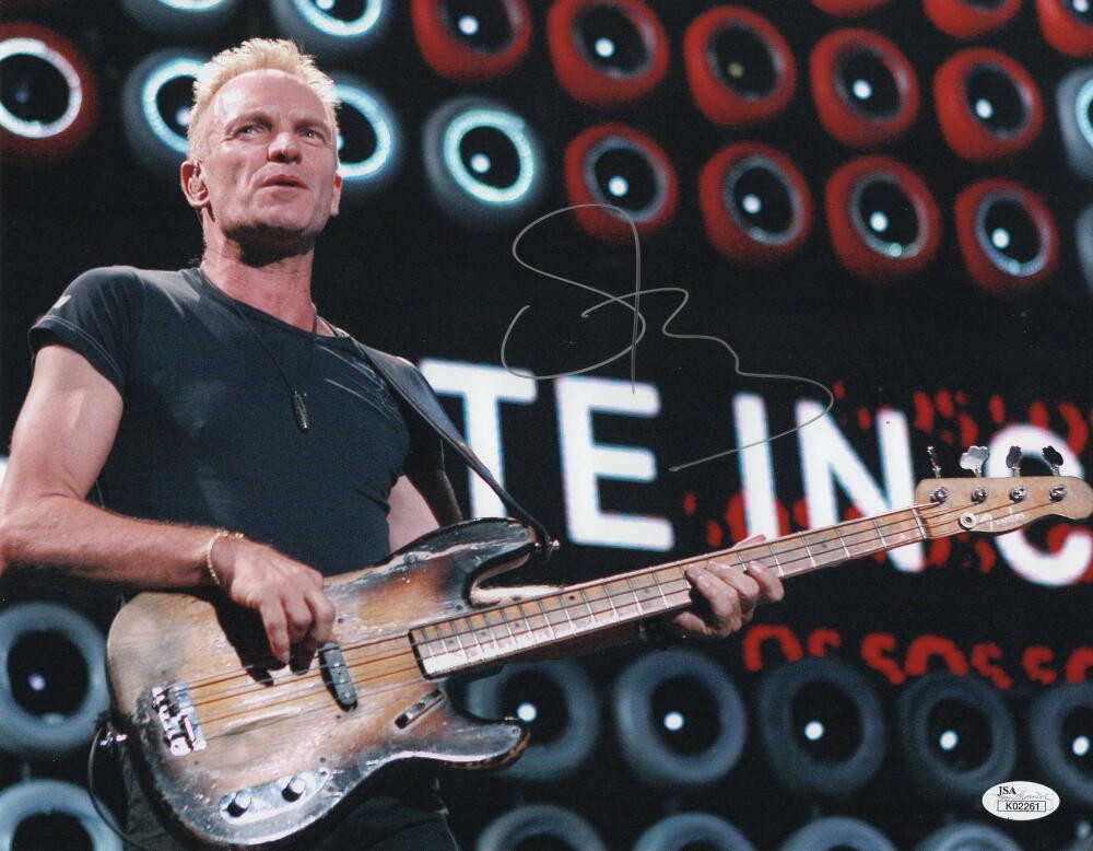 STING SIGNED AUTOGRAPH 11X14 PHOTO - THE POLICE STUD, ZENYATTA MONDATTA, JSA
