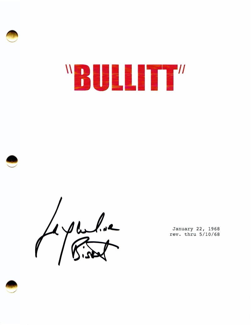 JACQUELINE BISSET SIGNED AUTOGRAPH BULLIT FULL MOVIE SCRIPT SEXY HOLLYWOOD ICON
