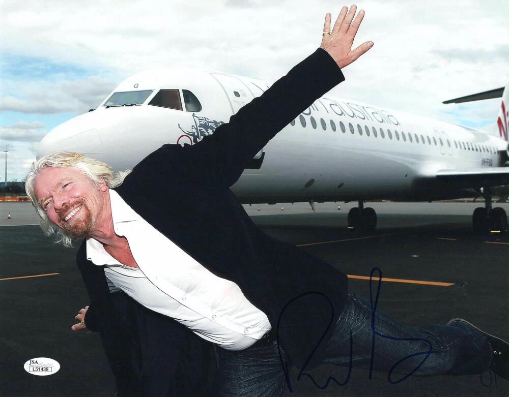 RICHARD BRANSON SIGNED AUTOGRAPH 11x14 PHOTO - VIRGIN GALACTIC BILLIONAIRE JSA