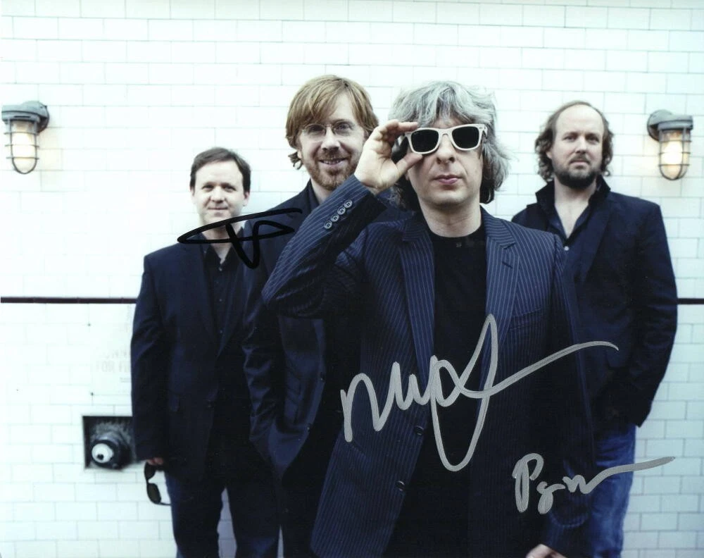 PHISH BAND SIGNED AUTOGRAPH 8x10 PHOTO - TREY ANASTASIO, MIKE, PAGE W/ ACOA COA