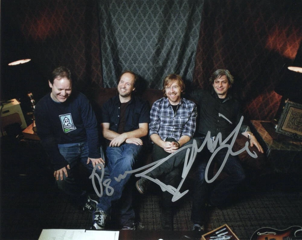 PHISH BAND SIGNED AUTOGRAPH 8x10 PHOTO - TREY ANASTASIO +2 RARE W/ ACOA COA