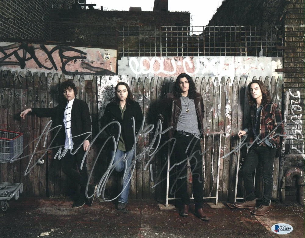 GRETA VAN FLEET FULL BAND x4 SIGNED AUTOGRAPH 11x14 PHOTO - JOSH JAKE SAM KISZKA
