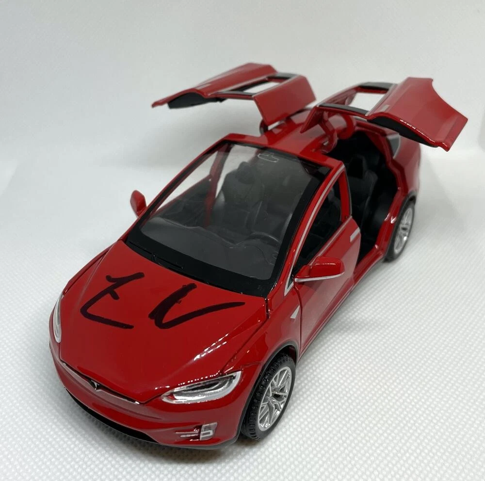 ELON MUSK SIGNED AUTOGRAPH 1:32 DIECAST TESLA MODEL X (RED) CAR - VERY RARE JSA