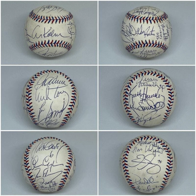 LEGENDS & HOFERS SIGNED AUTOGRAPH BASEBALL - AL KALINE, TOM SEAVER, JENKINS ++