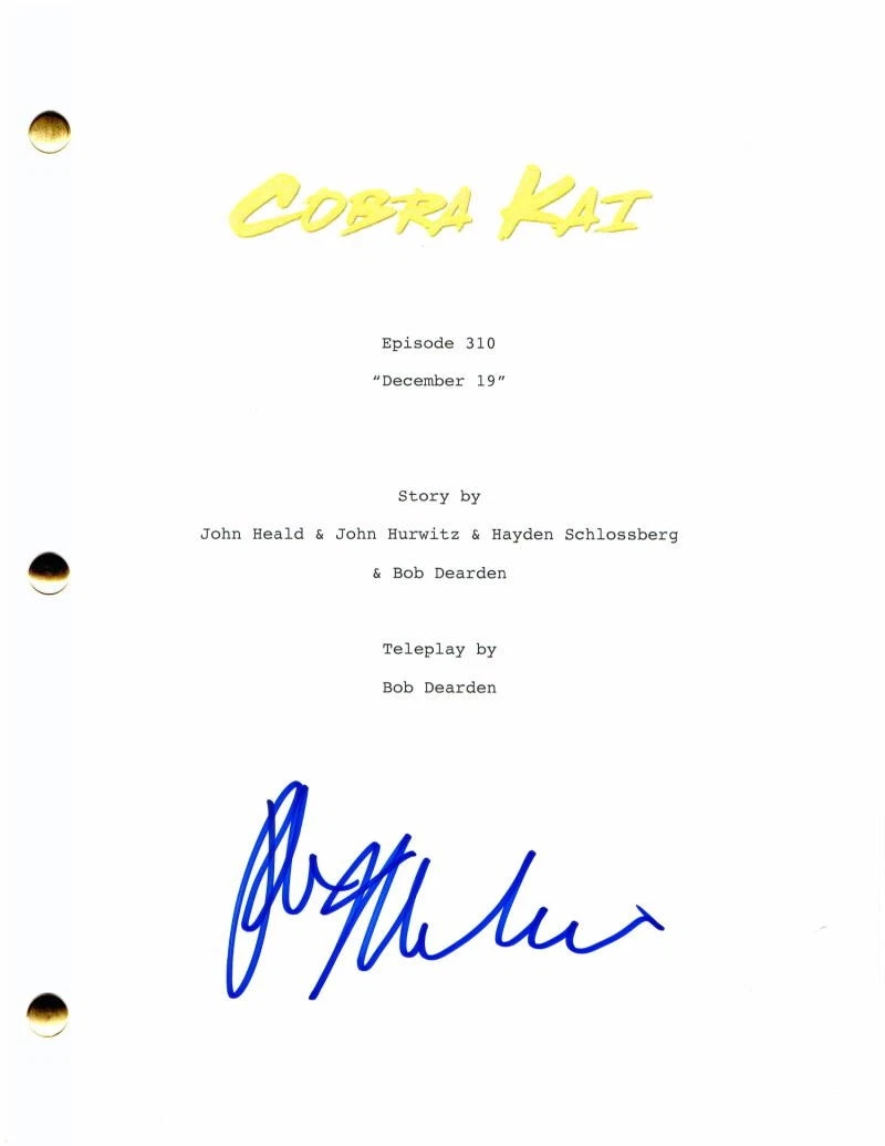 RALPH MACCHIO SIGNED AUTOGRAPH COBRA KAI FULL EPISODE SCRIPT - THE KARATE KID!