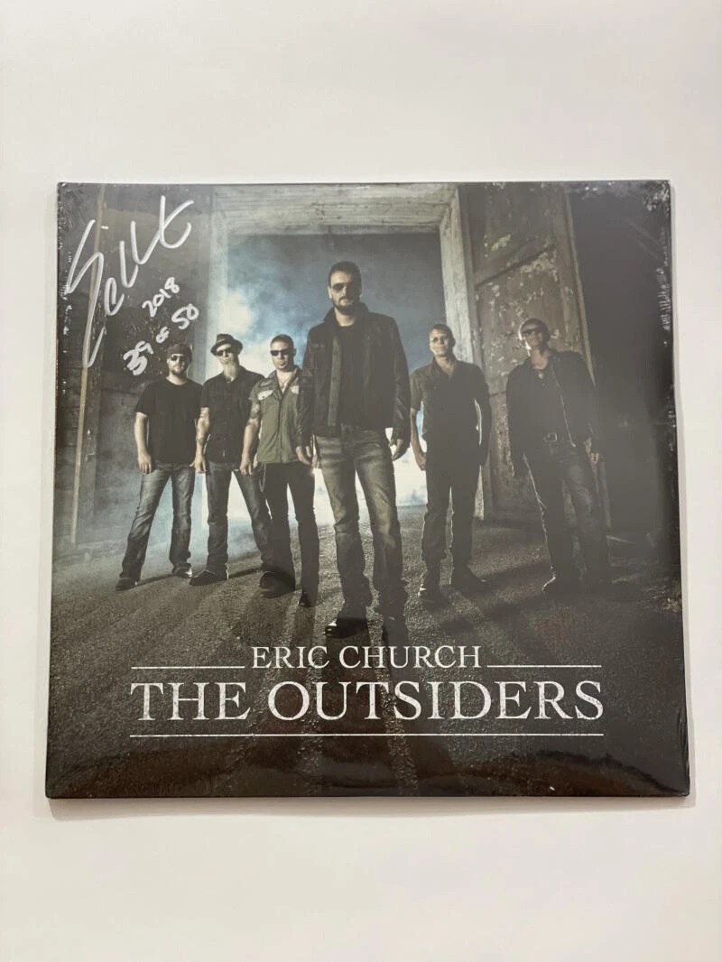 ERIC CHURCH SIGNED AUTOGRAPH ALBUM VINYL RECORD - THE OUTSIDERS LE #39/50 ACOA