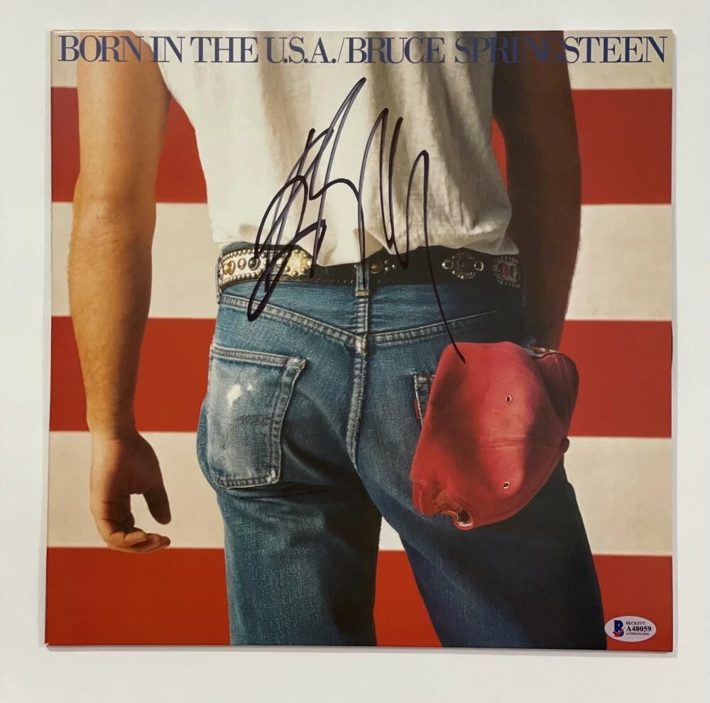 BRUCE SPRINGSTEEN SIGNED AUTOGRAPH ALBUM VINYL RECORD - BORN IN THE USA BECKETT
