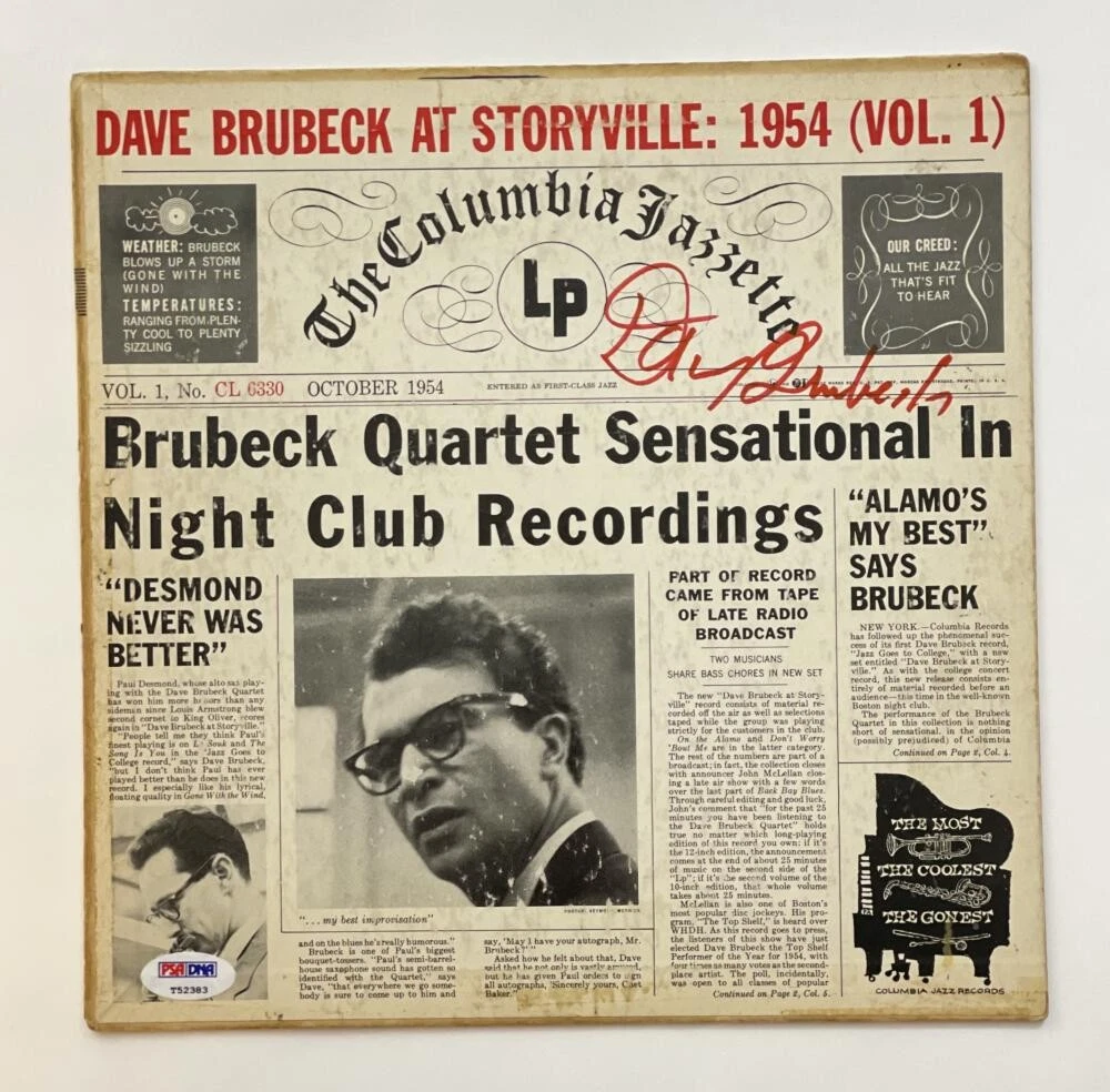 DAVE BRUBECK SIGNED AUTOGRAPH 10