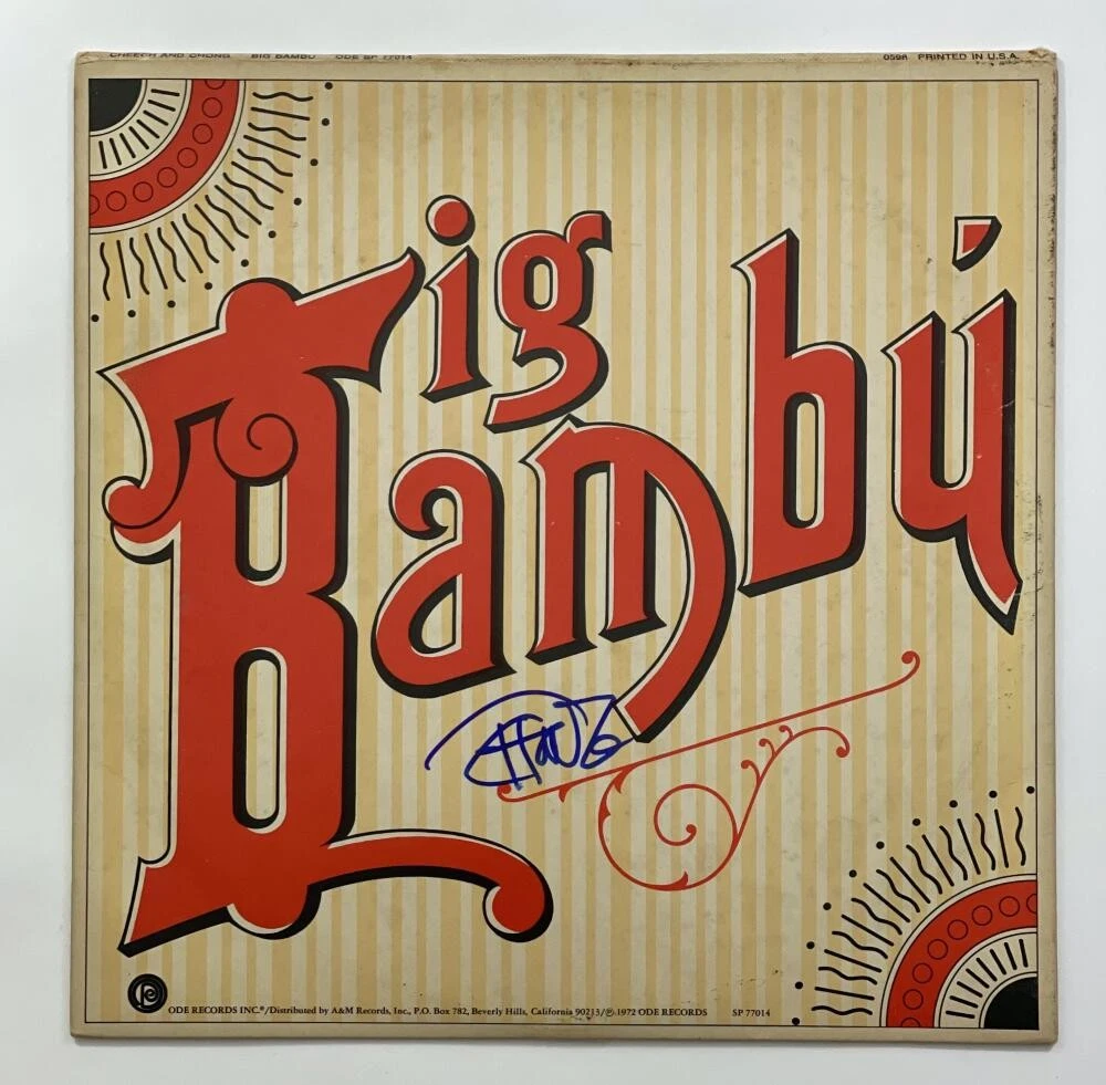 TOMMY CHONG SIGNED AUTOGRAPH ALBUM VINYL RECORD - CHEECH & CHONG BIG BAMBU RARE!