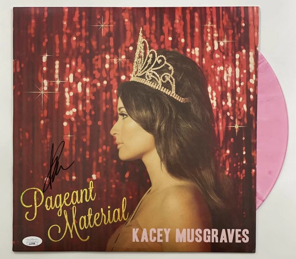 KACEY MUSGRAVES SIGNED AUTOGRAPH ALBUM VINYL RECORD - PAGEANT MATERIAL W/ JSA