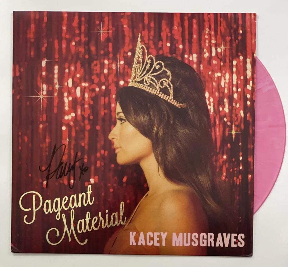 KACEY MUSGRAVES SIGNED AUTOGRAPH ALBUM VINYL RECORD - PAGEANT MATERIAL BABE JSA