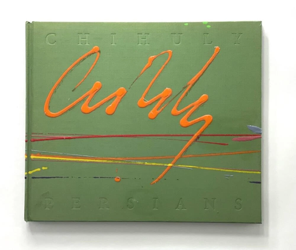 DALE CHIHULY SIGNED AUTOGRAPH W/ PAINT ON BOOK COVER 