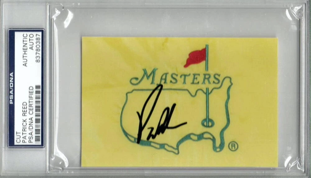 PATRICK REED SIGNED AUTOGRAPH PSA/DNA SLABBED 2018 MASTERS WINNER CUT - RARE!
