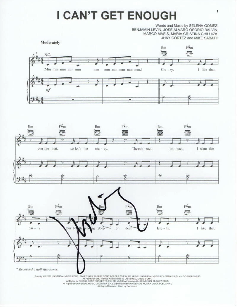 J BALVIN SIGNED AUTOGRAPH 