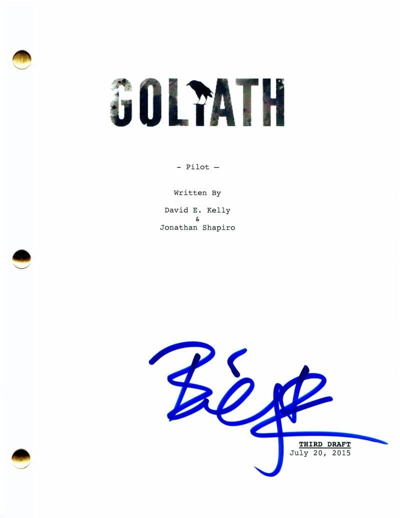 BILLY BOB THORNTON SIGNED AUTOGRAPH GOLIATH PILOT SCRIPT – SLING BLADE, FARGO COLLECTIBLE MEMORABILIA