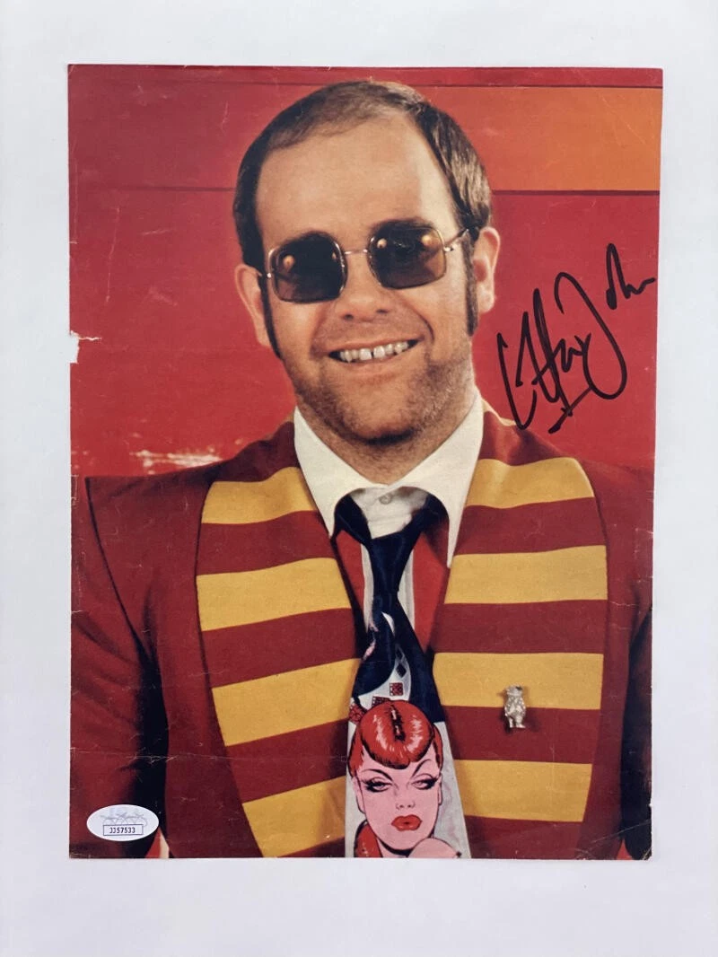 ELTON JOHN SIGNED AUTOGRAPH 8X11 VINTAGE MAGAZINE PHOTO - THE ROCKETMAN W/ JSA