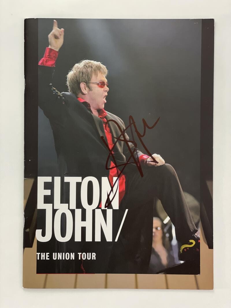 ELTON JOHN SIGNED AUTOGRAPH 2010 SONGS THE UNION TOUR PROGRAM BOOK - REAL COA