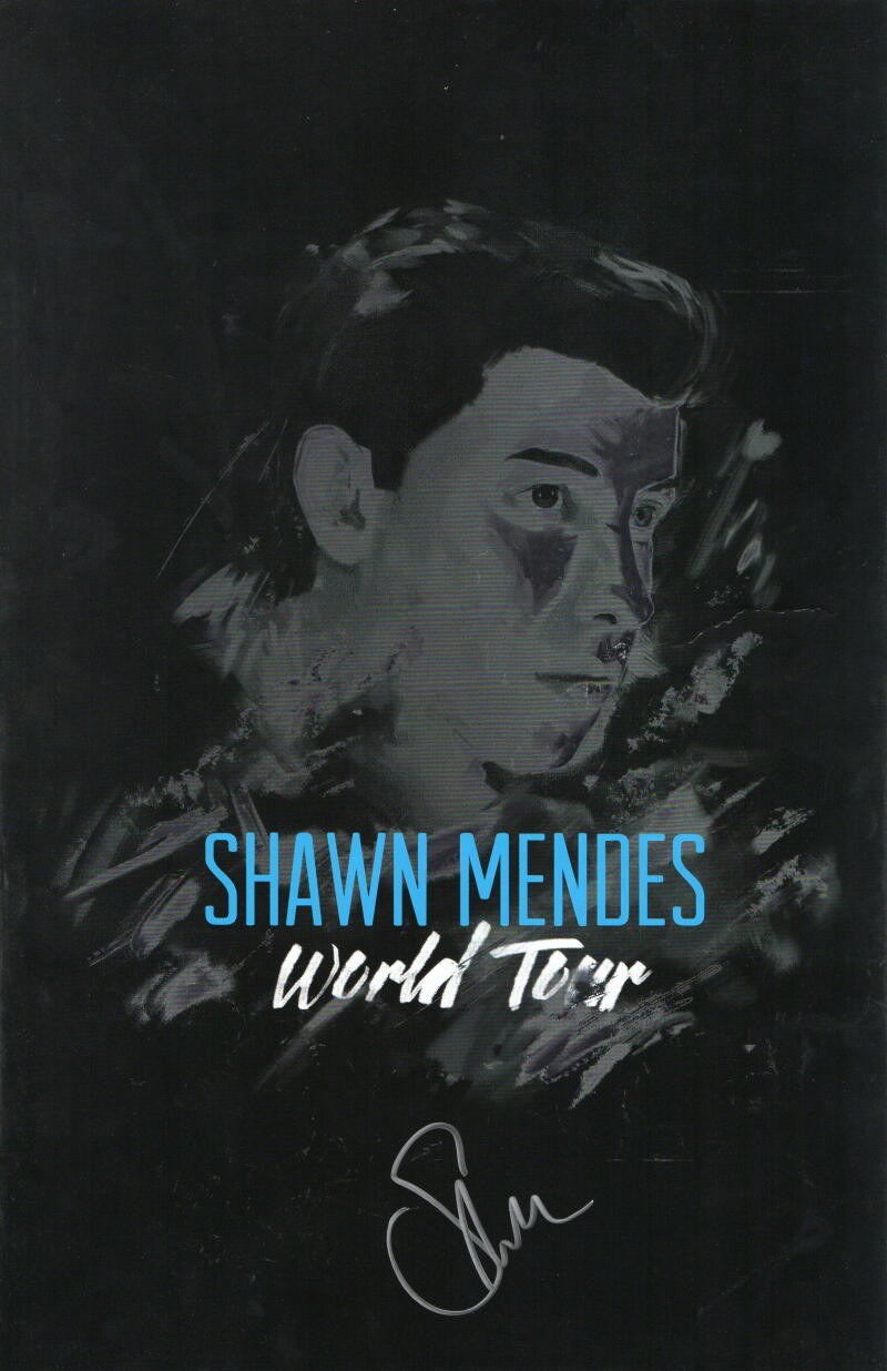 SHAWN MENDES SIGNED AUTOGRAPH WORLD TOUR CONCERT POSTER - WONDER ILLUMINATE RARE