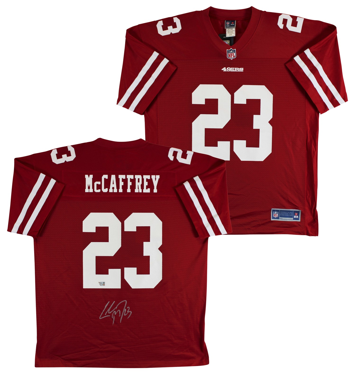 49ers Christian McCaffrey Signed Red Fanatics NFL Proline Jersey Fanatics