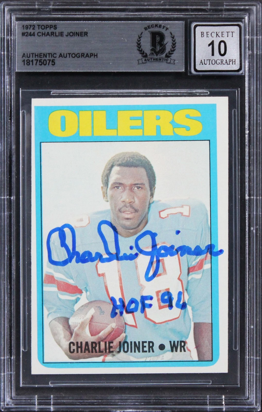 Oilers Charlie Joiner 