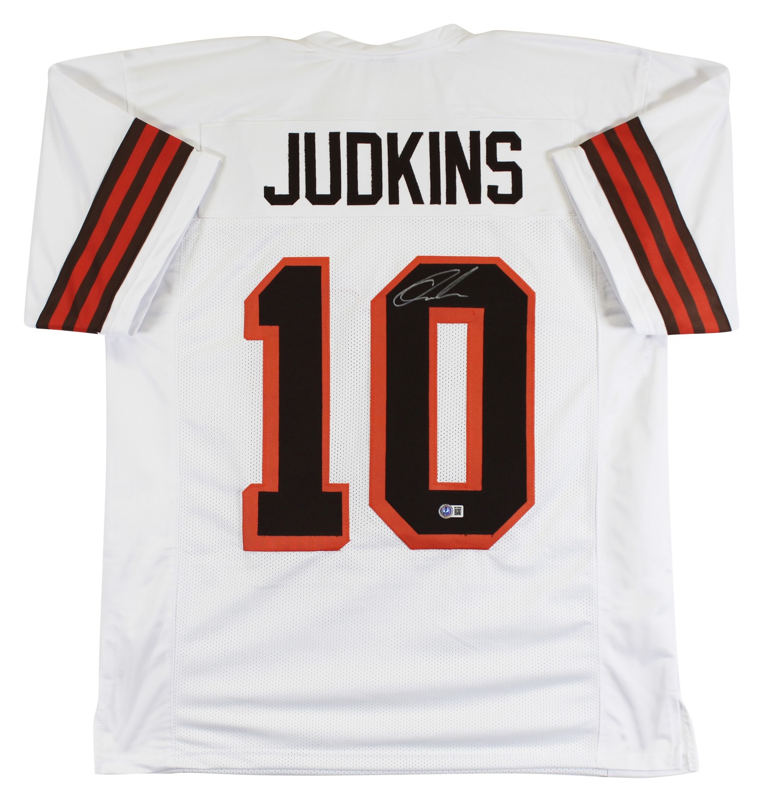 Quinshon Judkins Authentic Signed White Pro Style Jersey BAS Witnessed